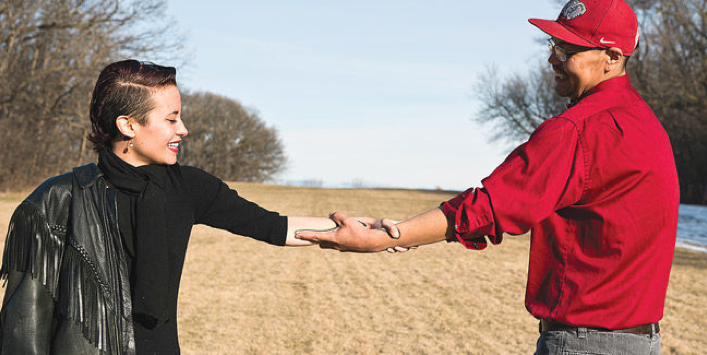 Patty and Dereck Stonefish, the founders of Arming Sisters/Reawakening Warriors, were featured in a Restorative Narrative by ivoh fellow Christa Hillstrom. (Photo by Dan Koeck/YES! Magazine)