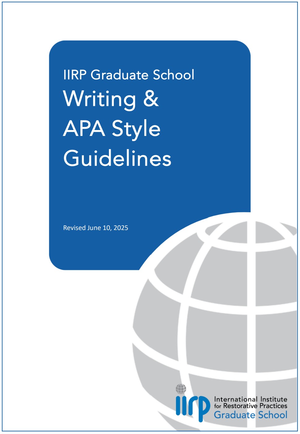 IIRP APA Writing Guide cover