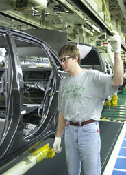 Photo of someone pulling an Andon Cord from NYTimes blog
