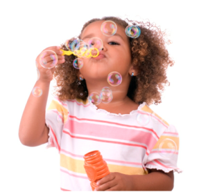 child - bubbles