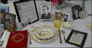 A piece shown during the "Saving a Place at the Table" art exhibit, from Brattleboro Community Justice Center's web site