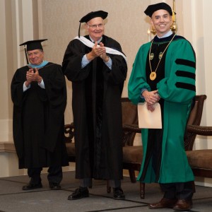 (r-l) Dr. John Bailie, 2nd IIRP President, William Ballantine, IIRP Board of Trustees Chair, and IIRP Founder Ted Wachtel.
