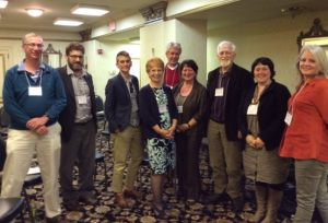 Vidia Negrea (4th from right) and others who met during the 19th IIRP World Conference to discuss ways to address the refugee crisis in Europe